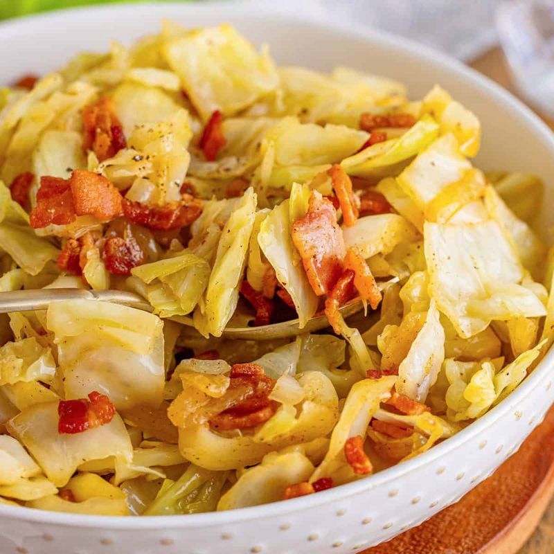 Southern Fried Cabbage with Bacon
