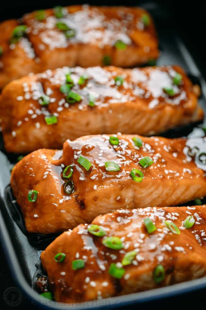 Teriyaki Salmon Meal Prep Portions