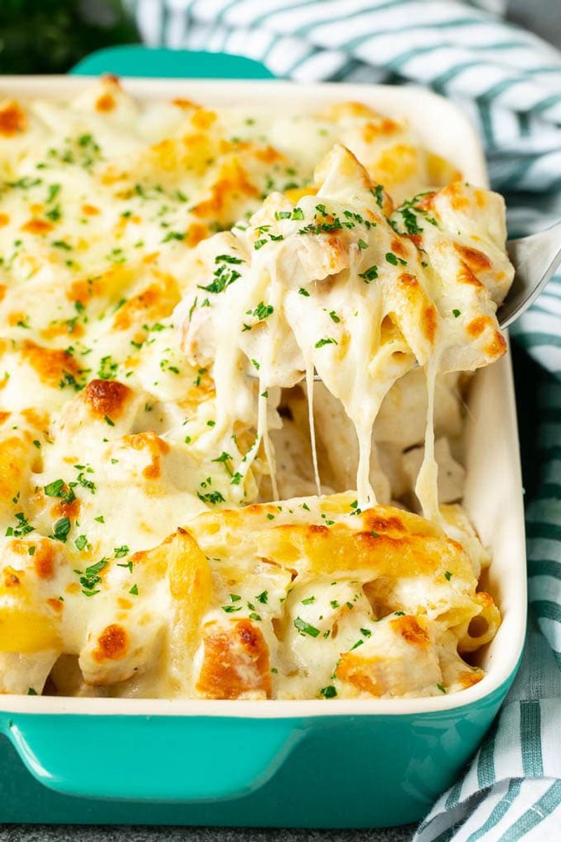 Chicken Alfredo Pasta Bake