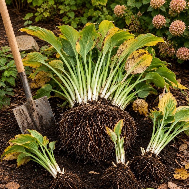Divide Overgrown Hostas