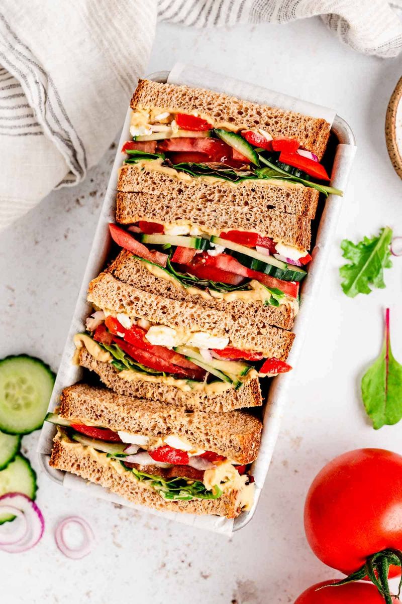 Mediterranean Veggie Sandwich