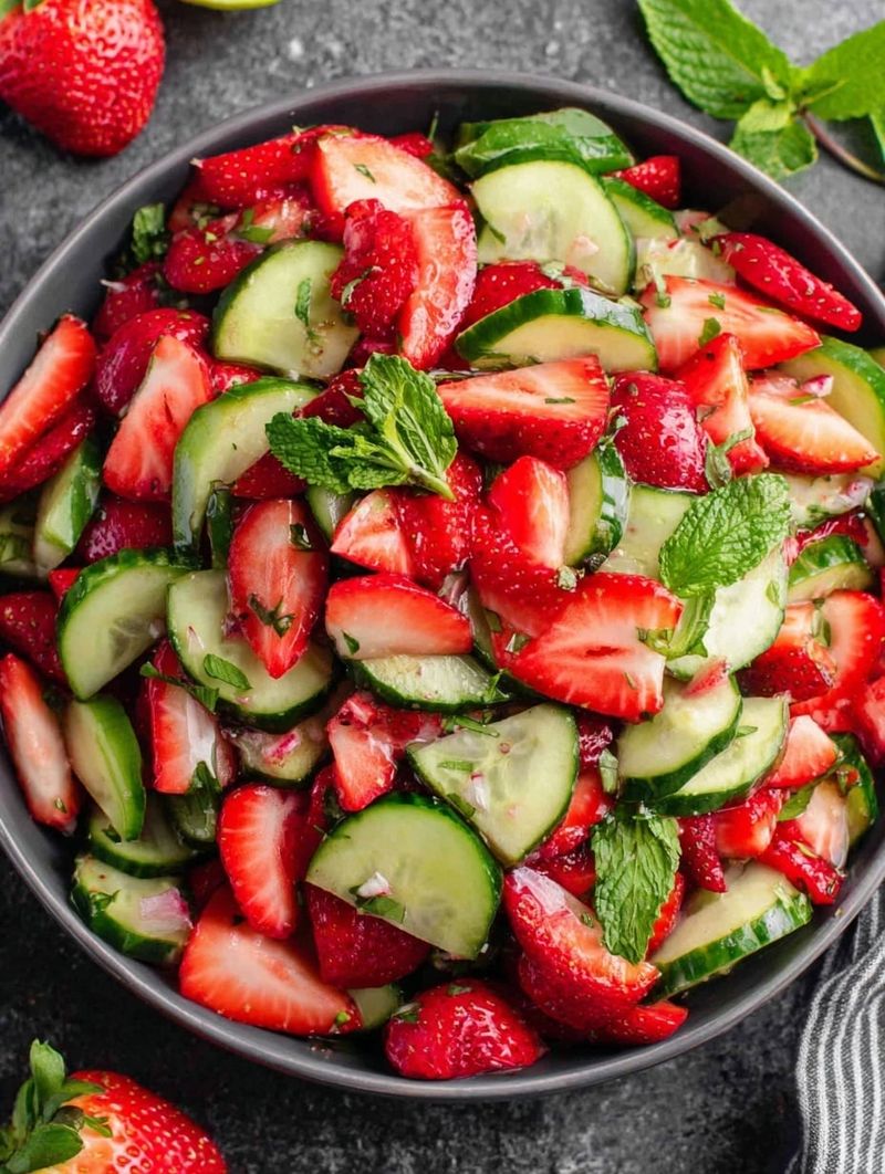 Cucumber and Strawberry Salad