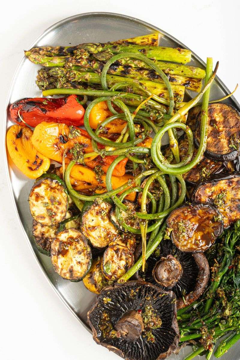 Garlic Scape Grilled Vegetable Platter