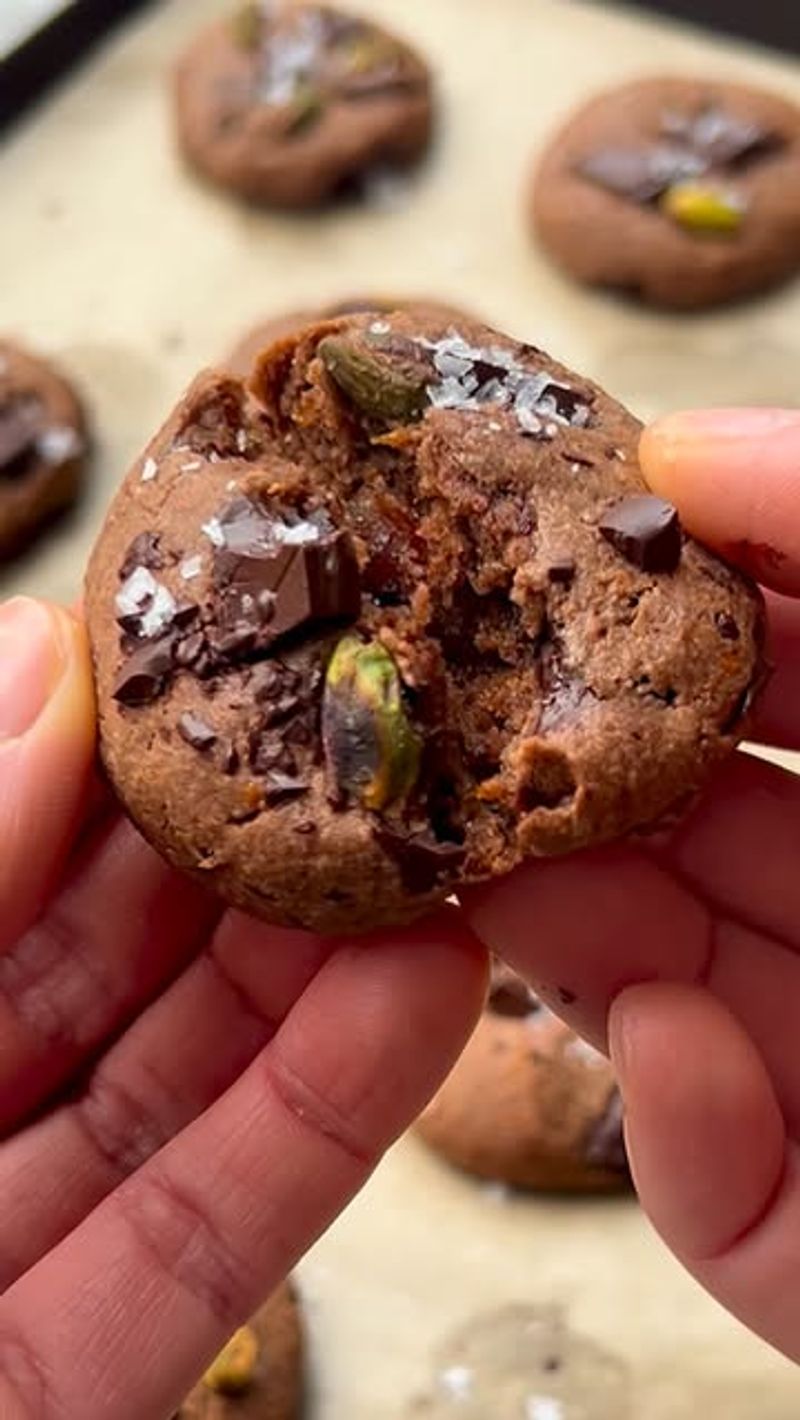 Triple chocolate tahini cookies