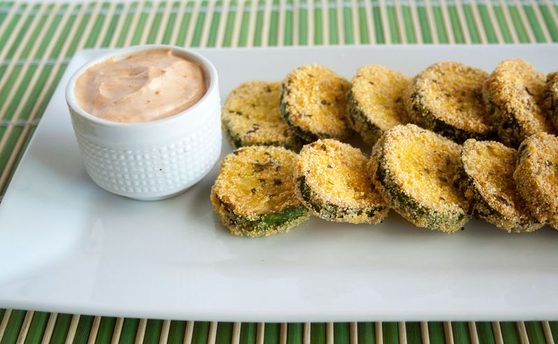 Cornmeal-Crusted Fried Cucumbers