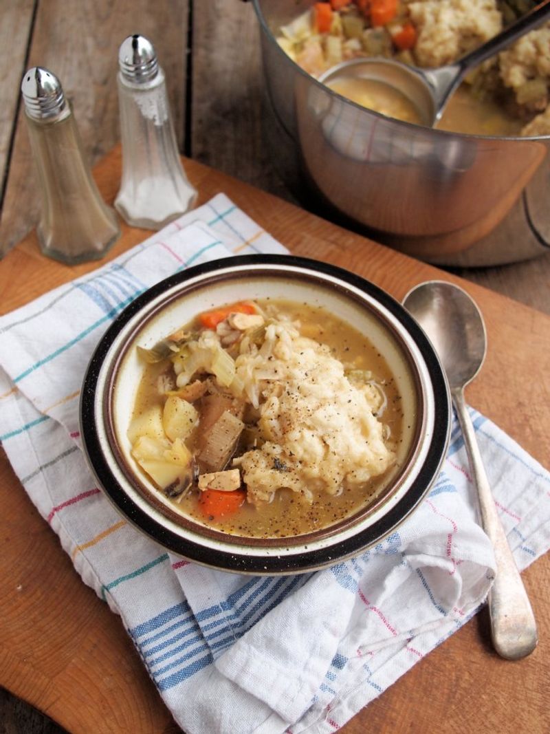Chicken and Dumplings with Root Vegetables