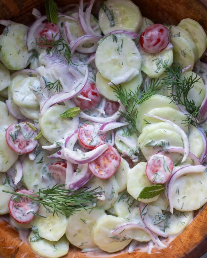 Dill Cucumber Vegan Yogurt Salad