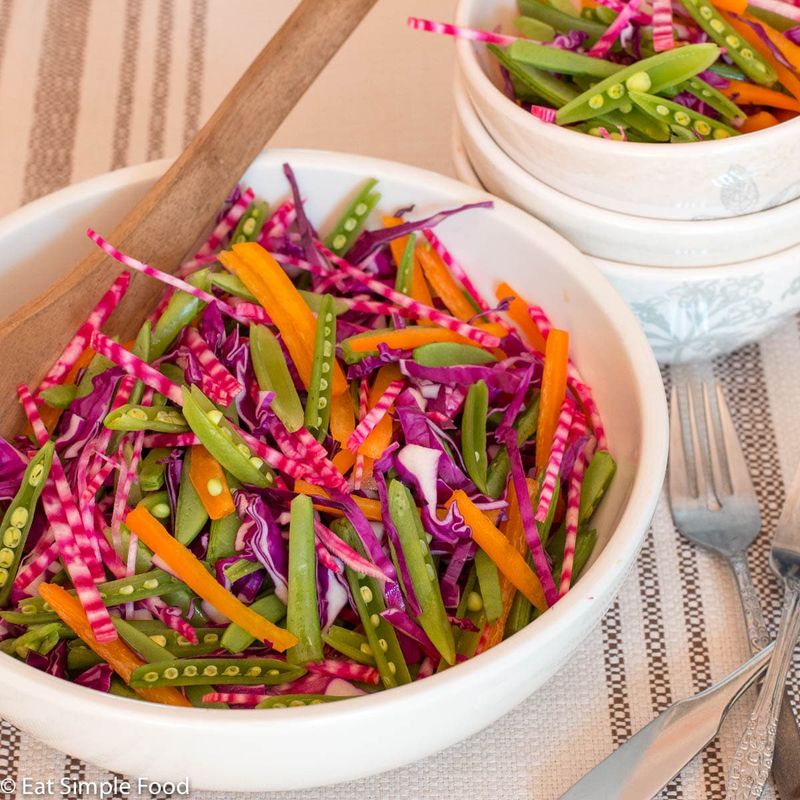 Snap Pea Slaw With Sesame-Lime Dressing