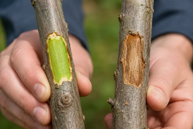 Test stems before you prune in spring