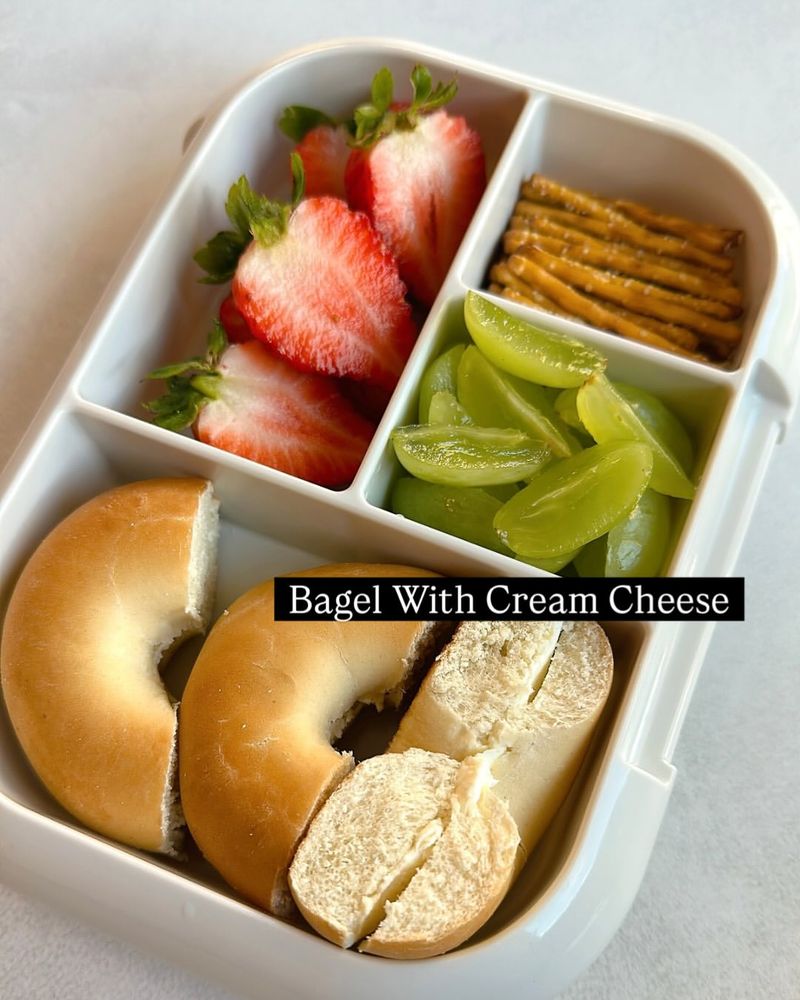 Bagel and Cream Cheese With Fruit