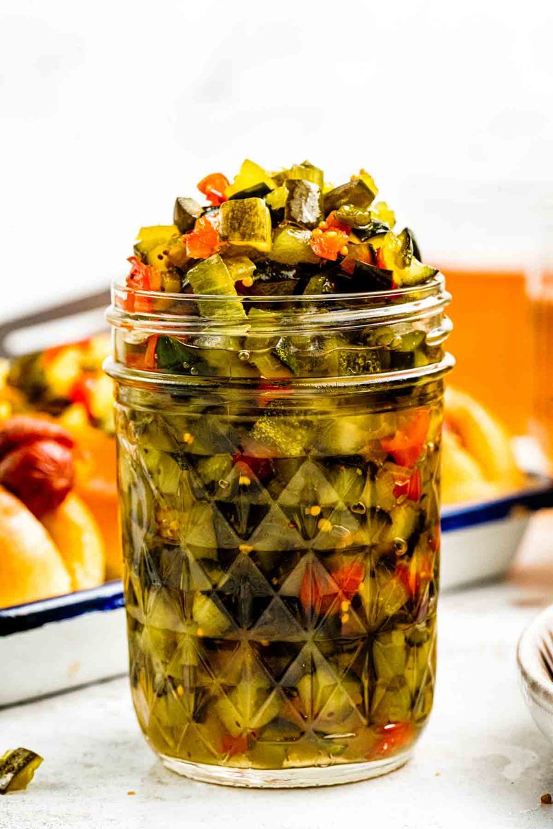Sweet and Spicy Refrigerator Pickle Relish