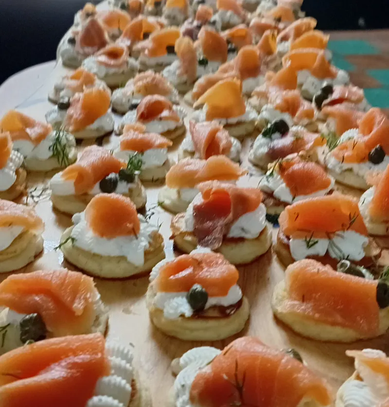 Smoked Salmon and Cream Cheese Waffles