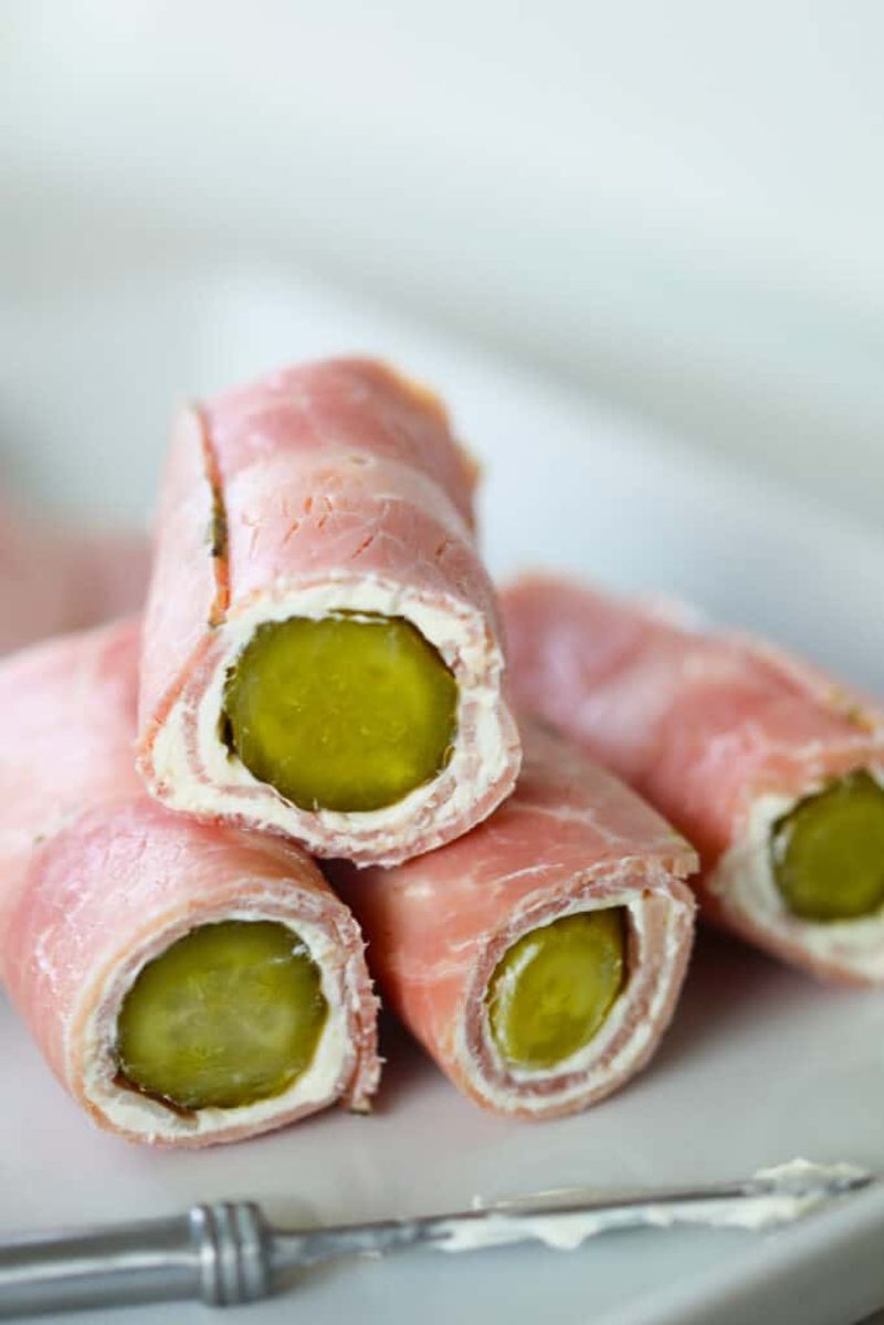 Ham and Pickle Roll-Ups