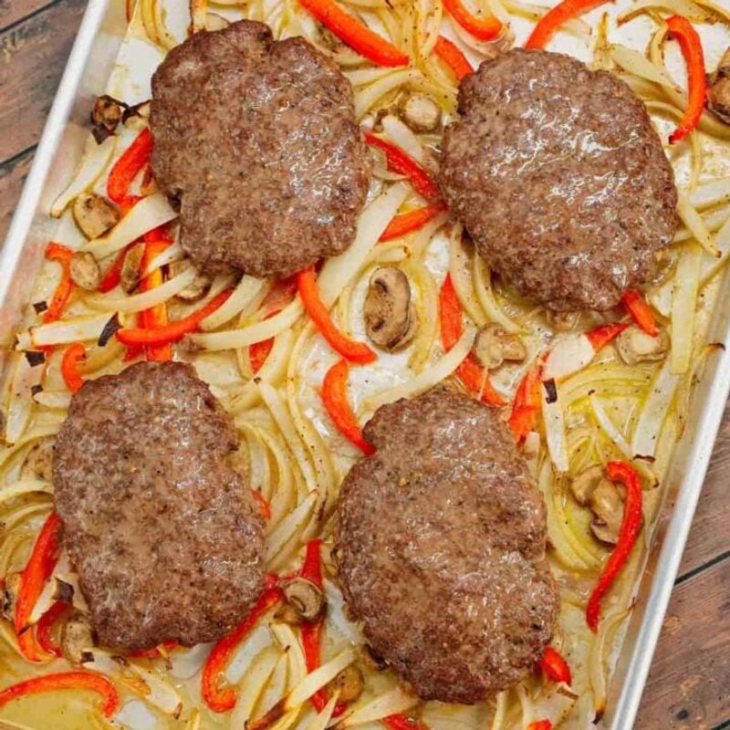 Sheet Pan Hamburger Steak