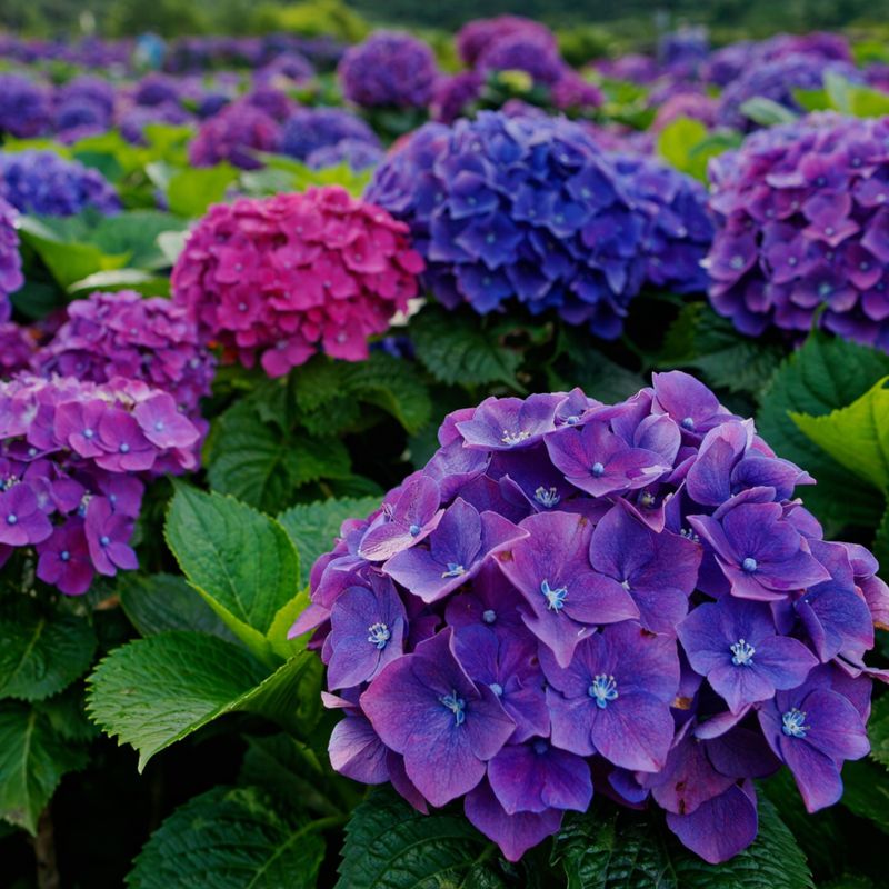 Muddy purple blooms do not identify a single missing nutrient