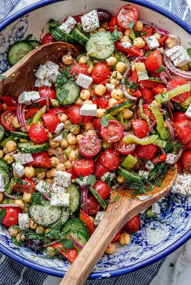 Mediterranean Chickpea and Feta Salad