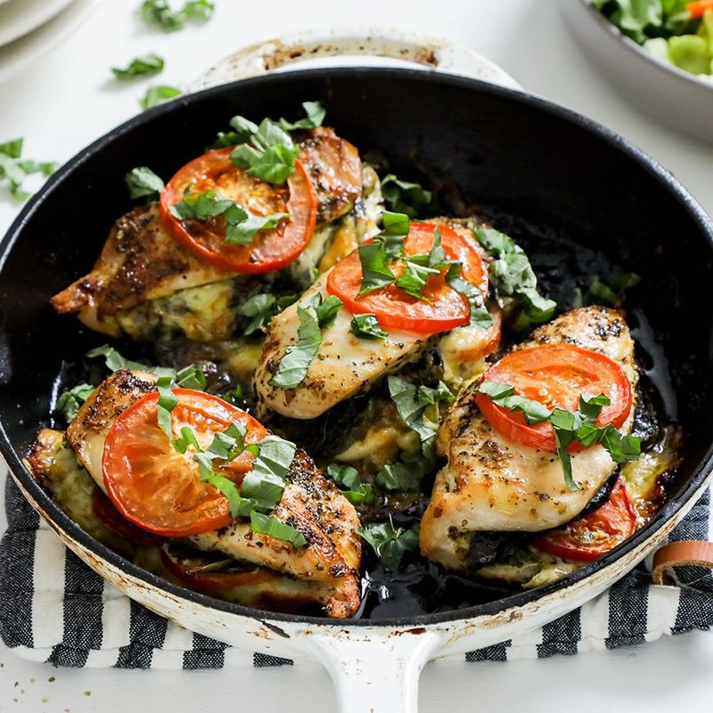 Caprese Stuffed Chicken With Balsamic Drizzle