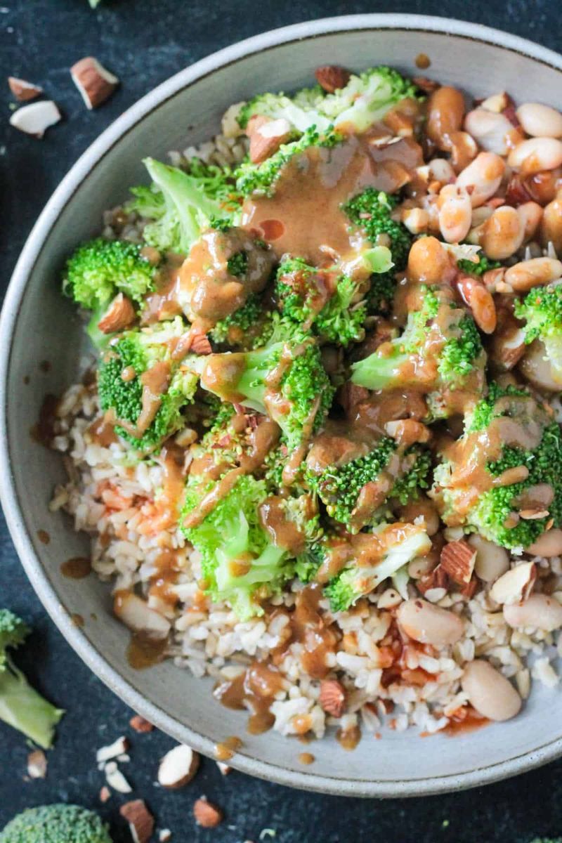 Spicy Roasted Broccoli Bowls