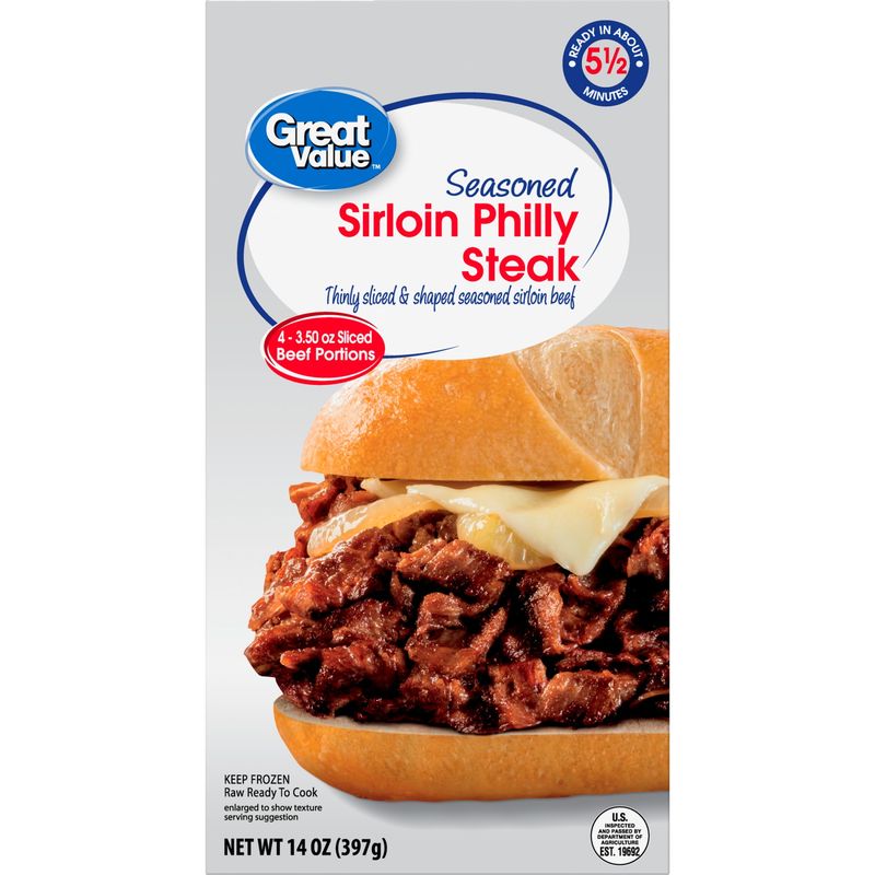 Pre-seasoned Philly-style steak strips