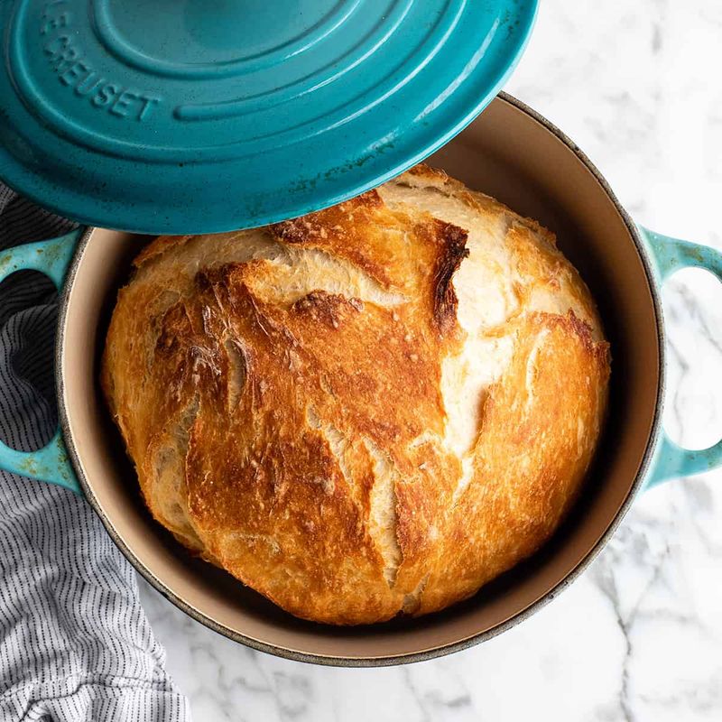 No-knead Dutch oven artisan bread