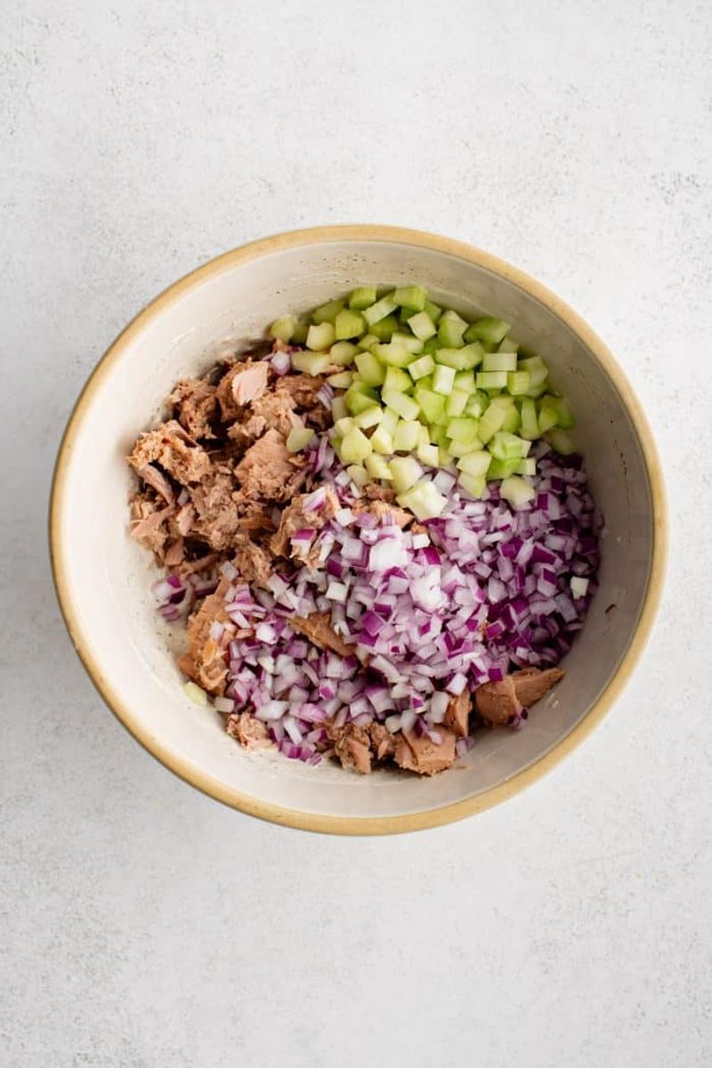 Tuna Salad with Celery and Red Onion