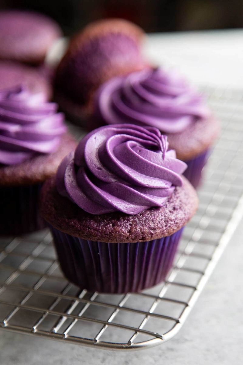 Ube Cupcakes With Ube Buttercream