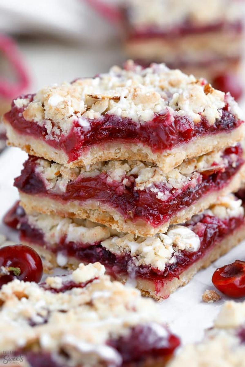 Cherry almond bars