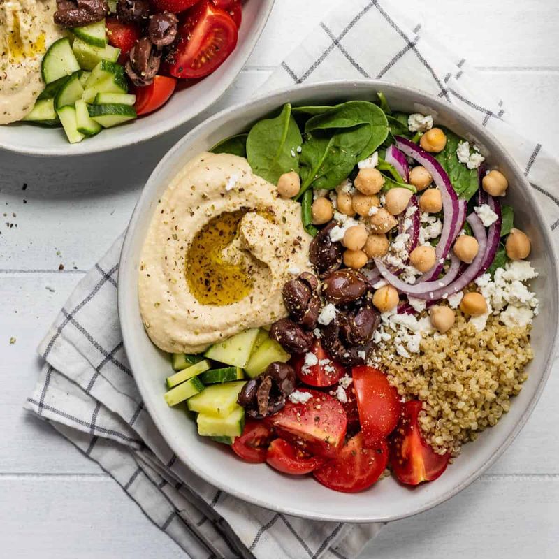 Mediterranean Hummus Salad Bowl
