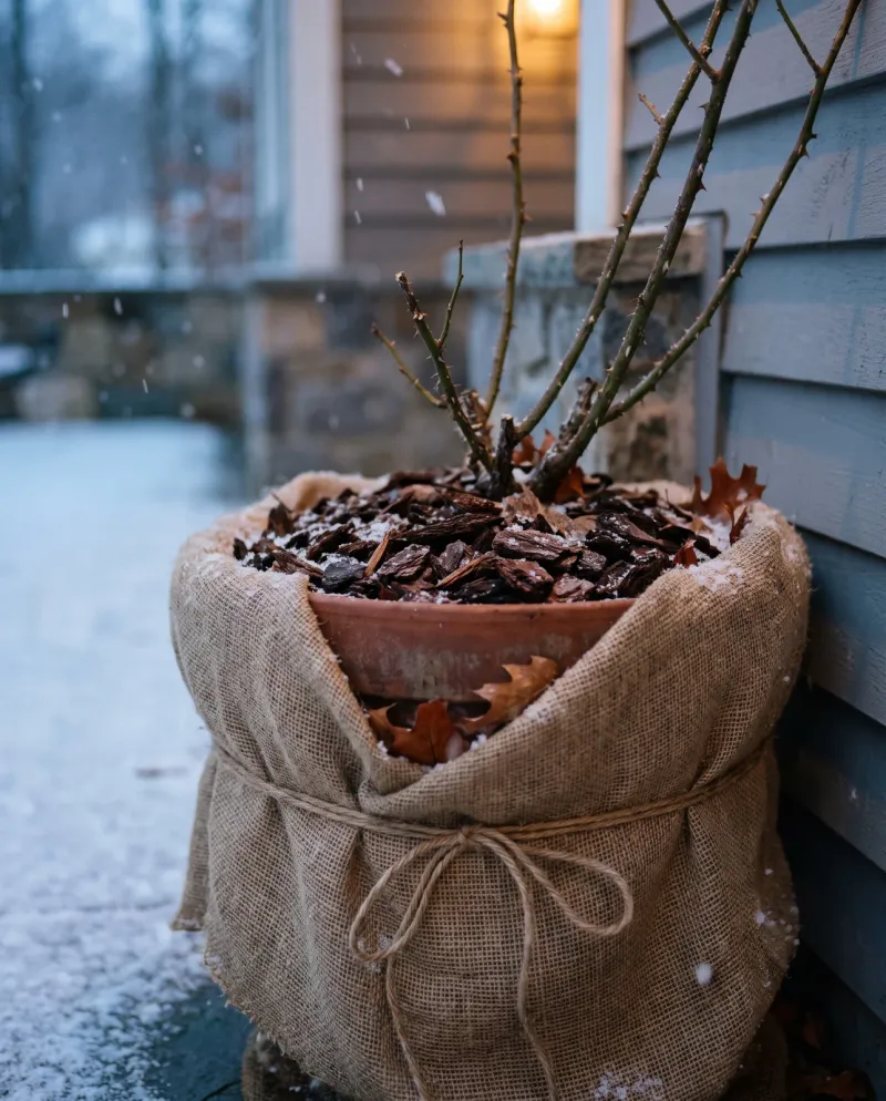 Give Potted and Climbing Roses Extra Shelter