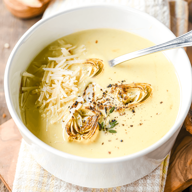 Artichoke and Parmesan Soup