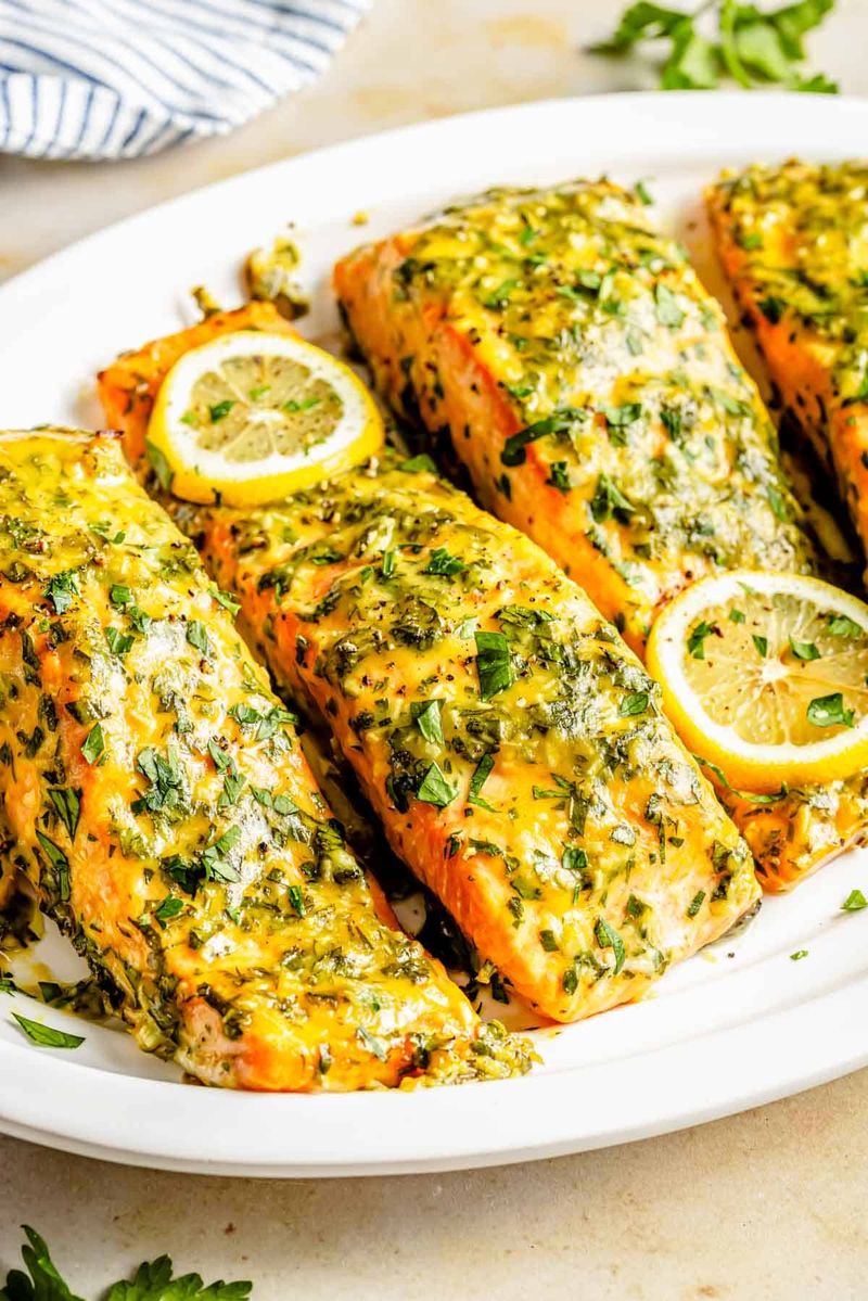Salmon With Dijon And Herbs