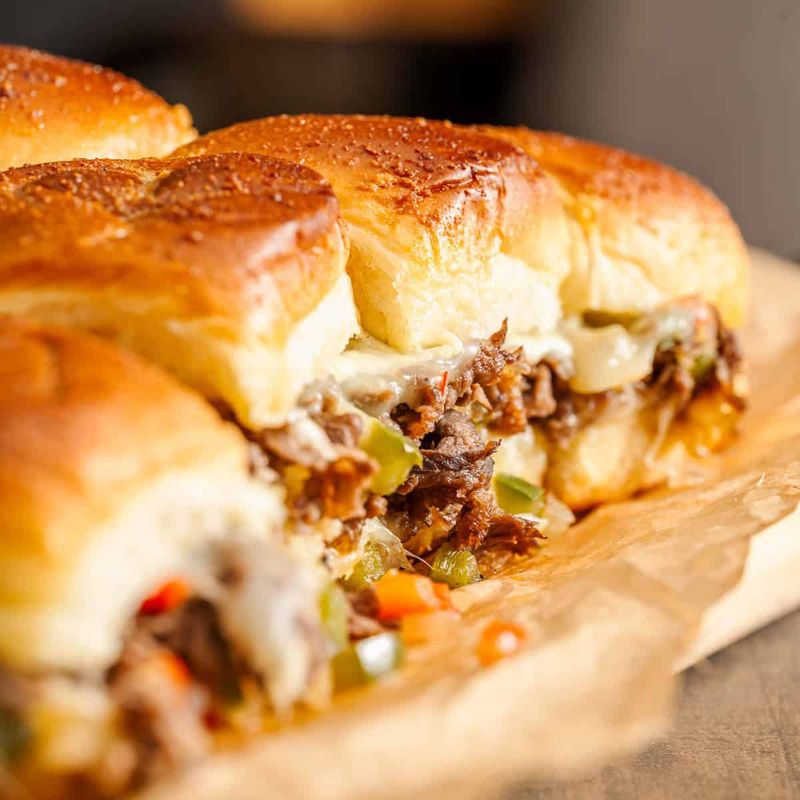 Philly Cheesesteak Sliders