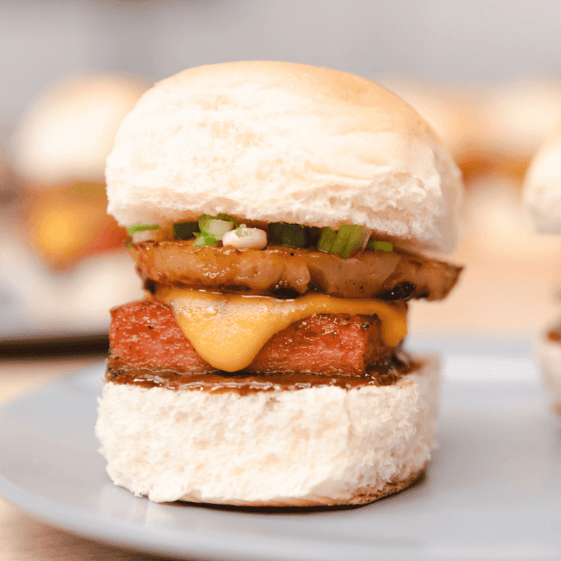 Spam Sliders with Pineapple