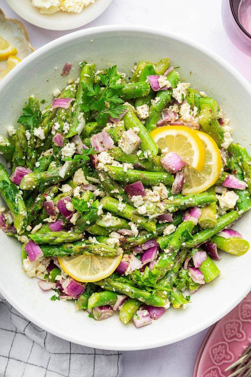 Grilled Asparagus and Feta Salad