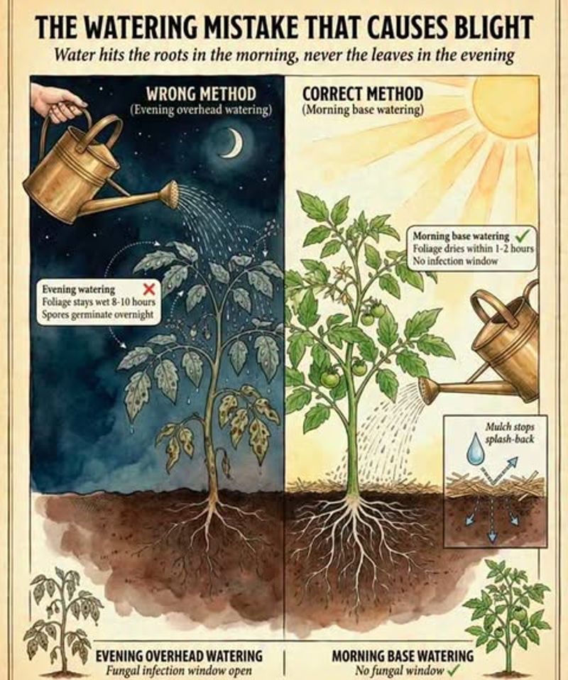 Watering From Overhead and Soaking the Leaves