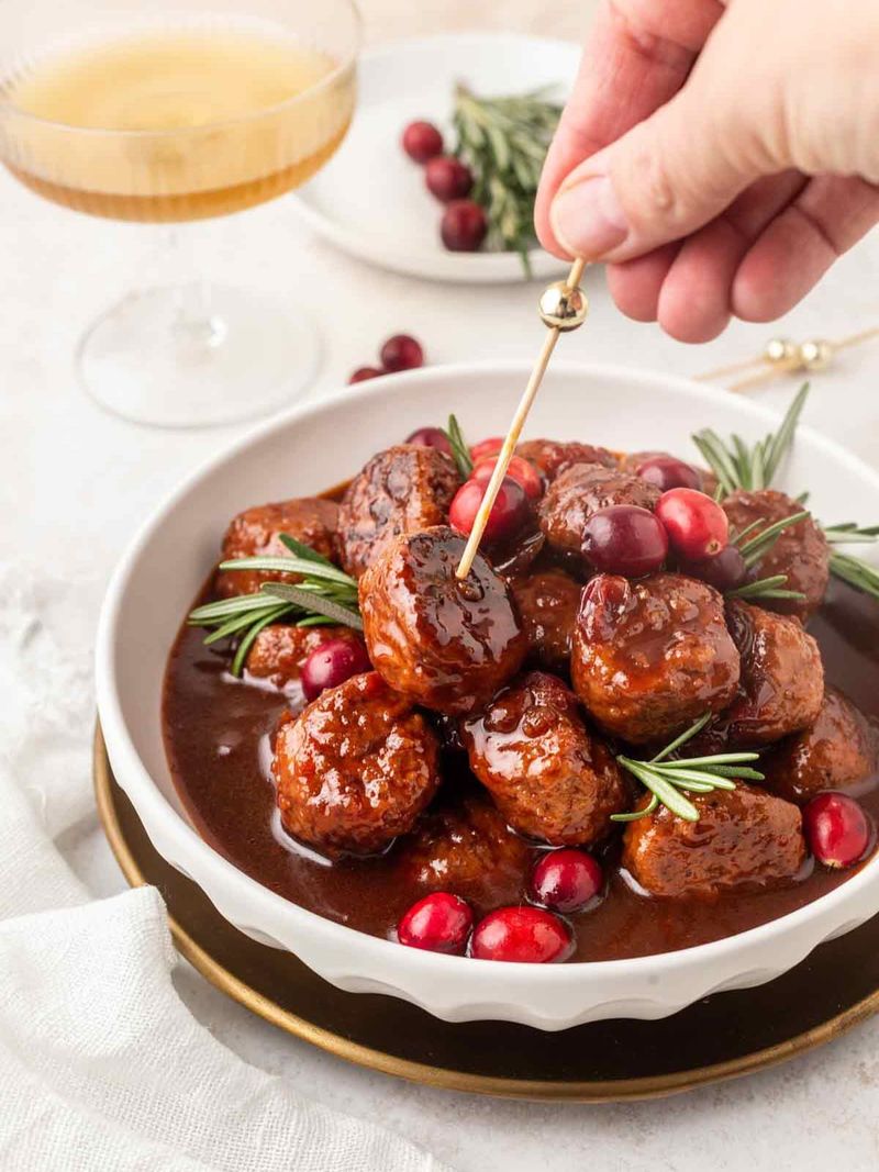 Cranberry Sauce Meatballs