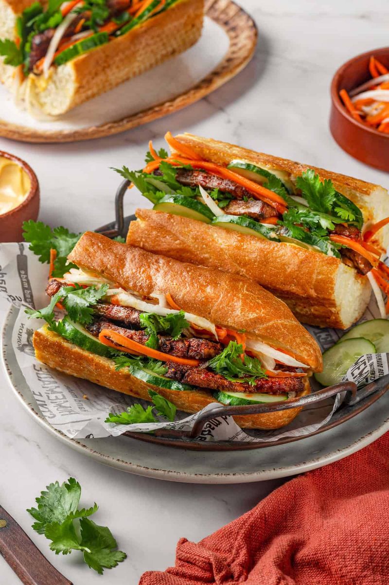 Spicy Tofu Banh Mi-Style Sandwich