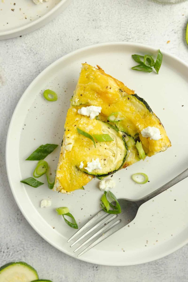 Frittata with zucchini and herbs