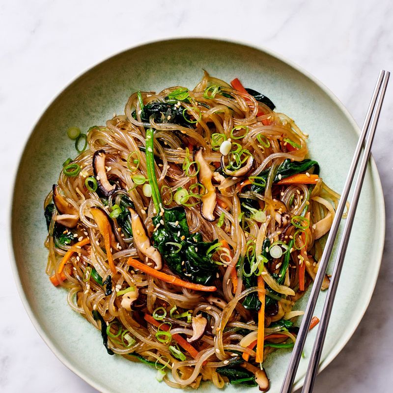 Japchae (Korean Sweet Potato Noodles)