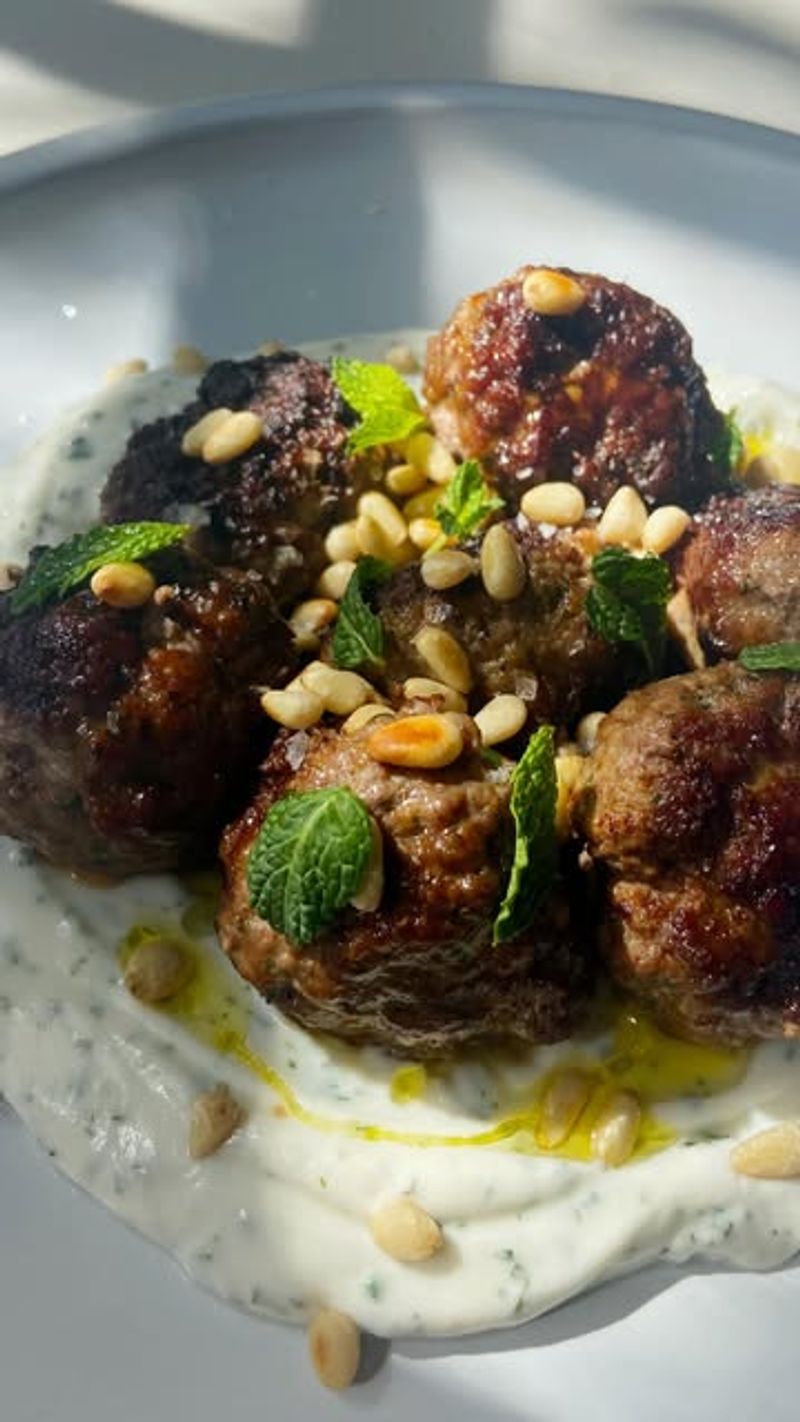 Turmeric Meatballs With Yogurt Sauce