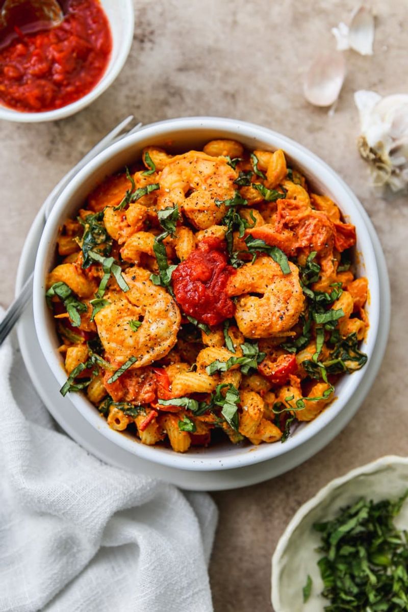 Harissa Shrimp Pasta