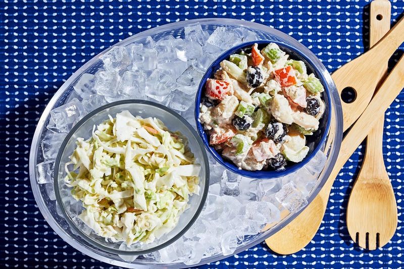 Creamy salads like potato, macaroni, or coleslaw