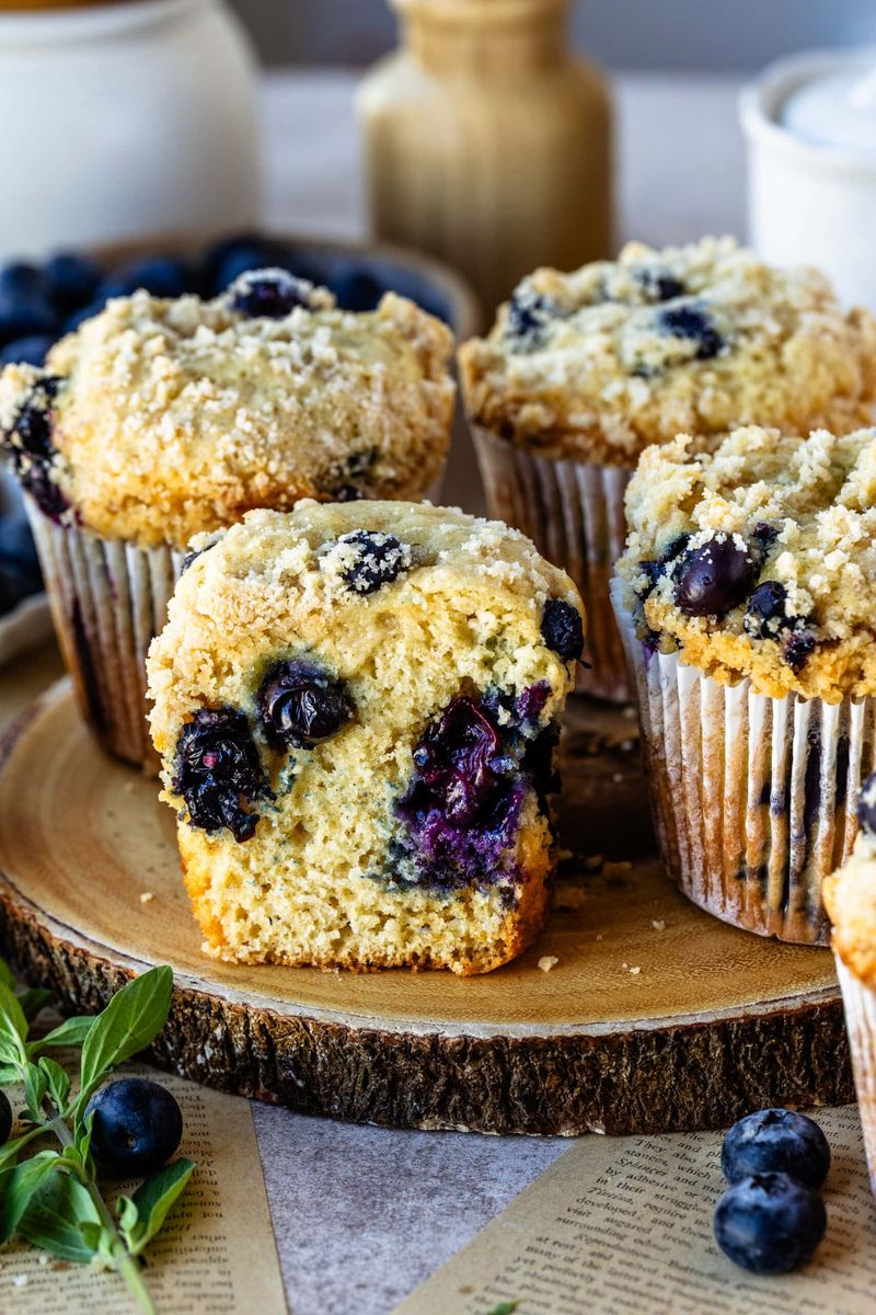 White Chocolate Chip Blueberry Muffins