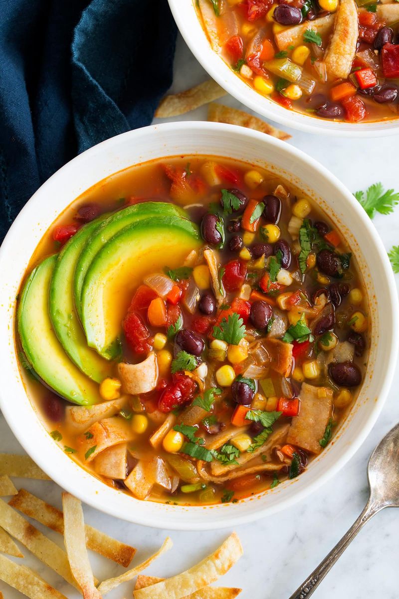 Black Bean and Tortilla Soup
