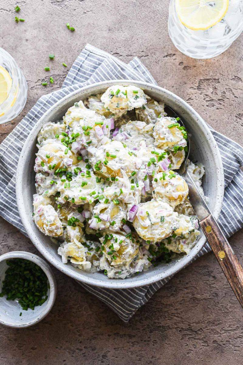 Green Onion and Sour Cream Potato Salad