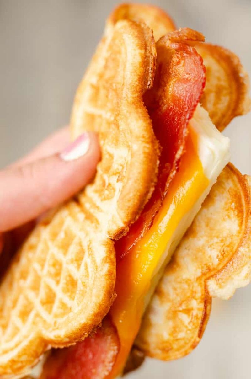 Frozen Waffle Breakfast Sandwiches