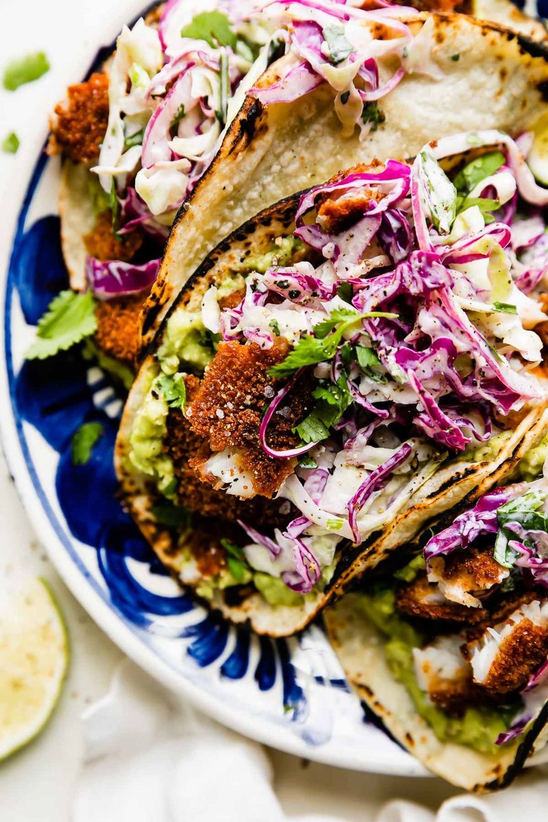 Spam Tacos with Spicy Slaw
