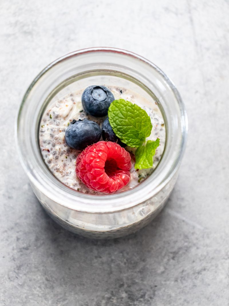 Keto Overnight Oats with Chia and Almond Milk