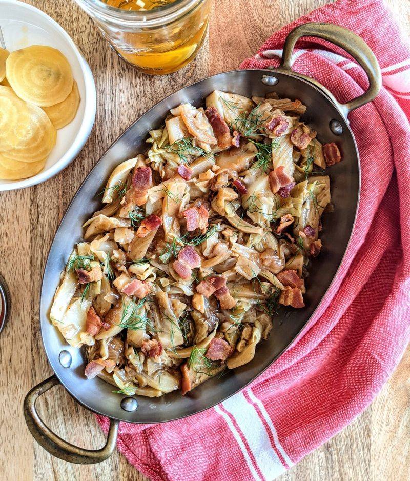Apple Cider Vinegar Braised Cabbage