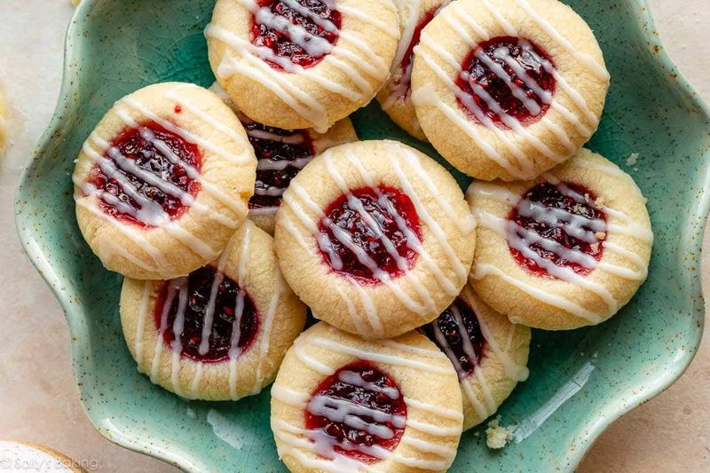 Raspberry Thumbprint Shortbread